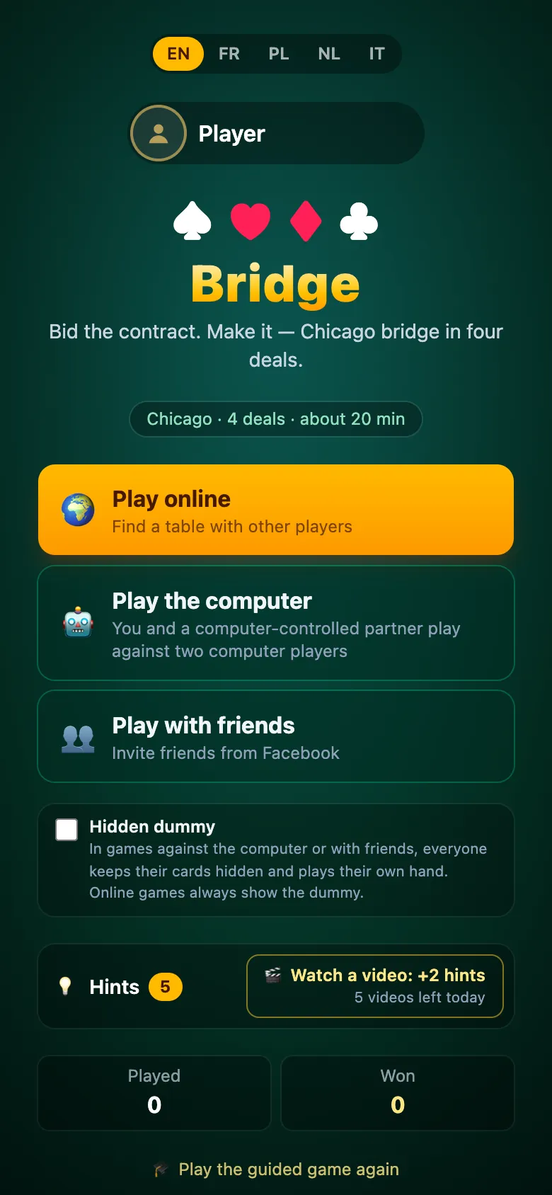 Bridge gameplay, screenshot 3